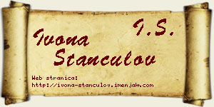 Ivona Stančulov vizit kartica